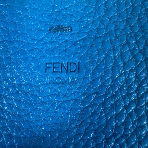 Fendi‎ Selleria Blue Leather Clutch Bag - Picture 11 of 13